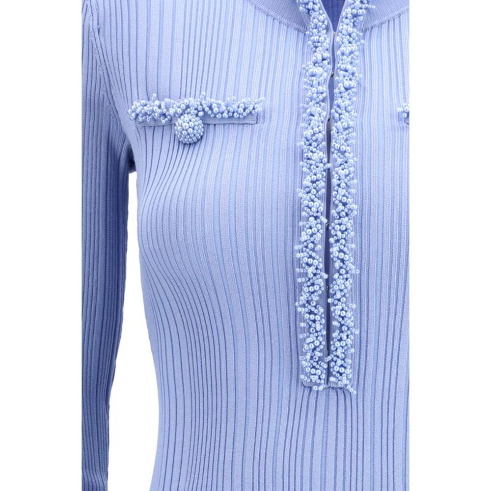 Self-Portrait Women Pearl Trim Knit Mini Dress - Picture 3 of 3